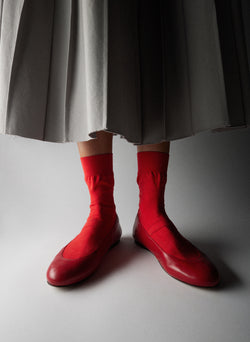 Borg Sock Shoe Red-2