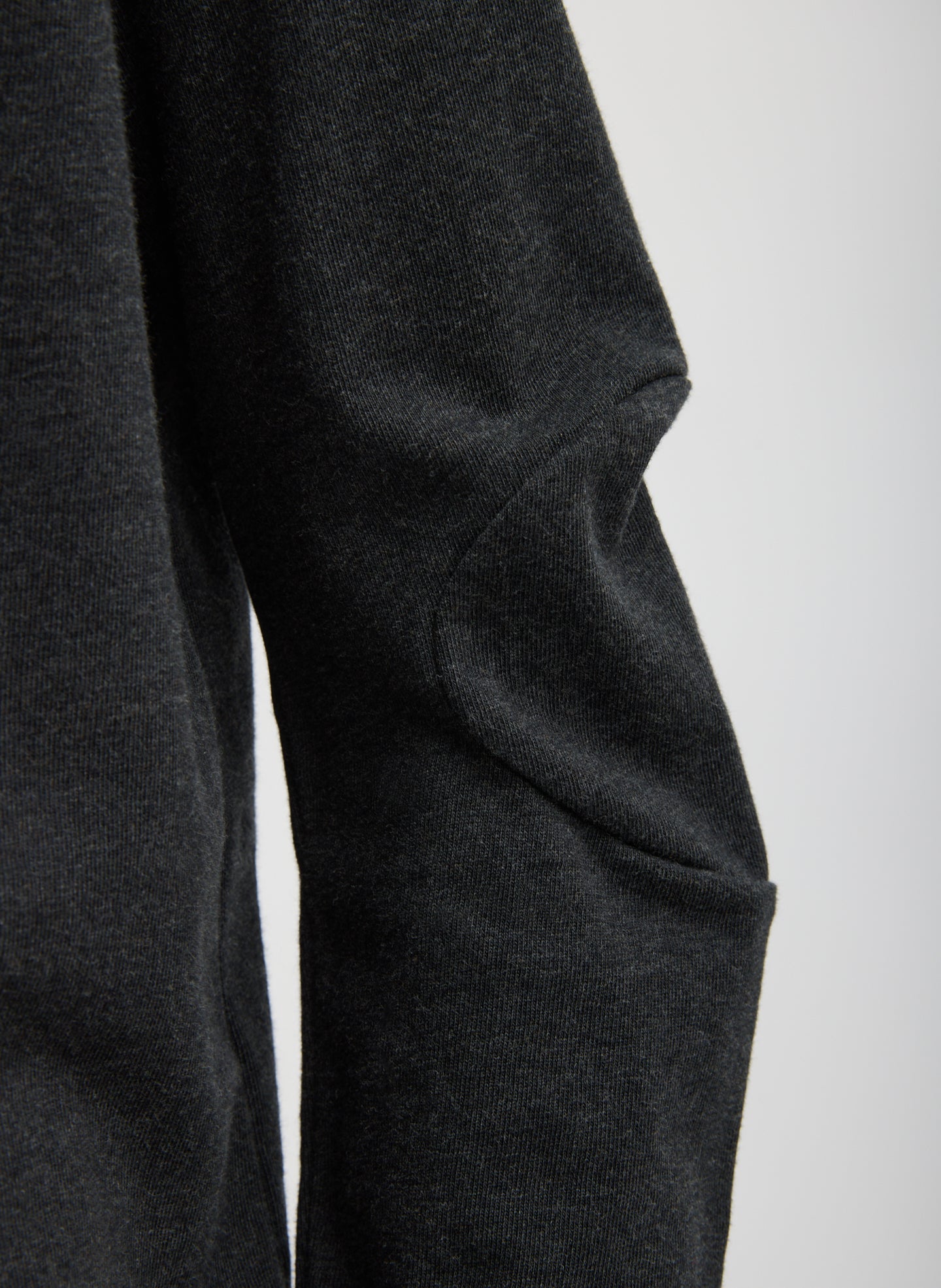 Charcoal Grey Perfect T-Shirt With Gusset Elbow Sleeve - closeup of gusset detail at elbow