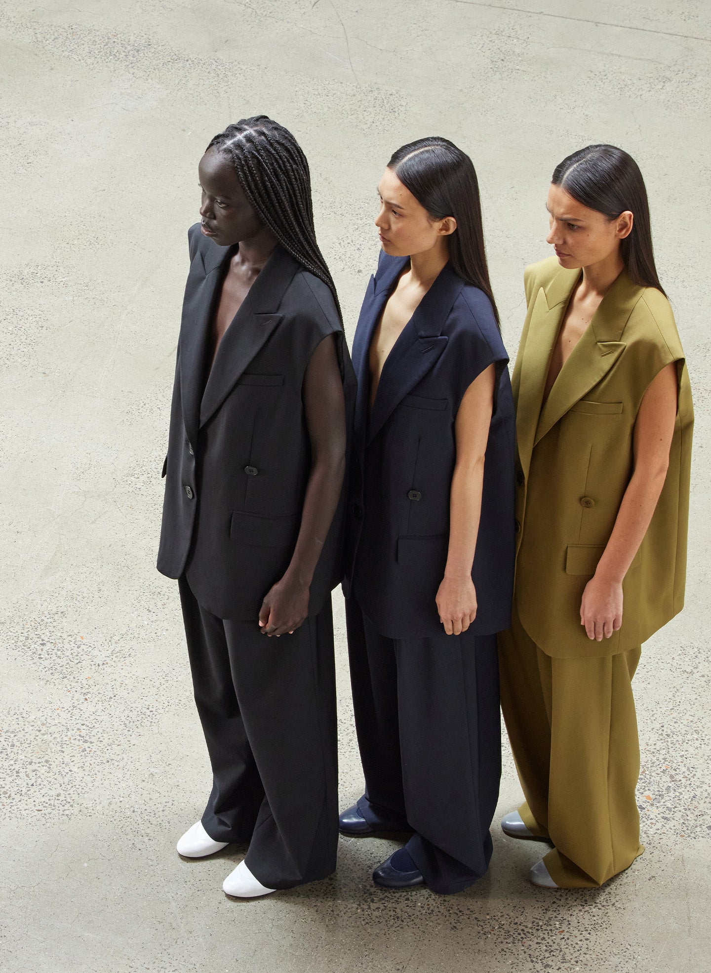 Black Tropical Wool Stella Pant - editorial campaign