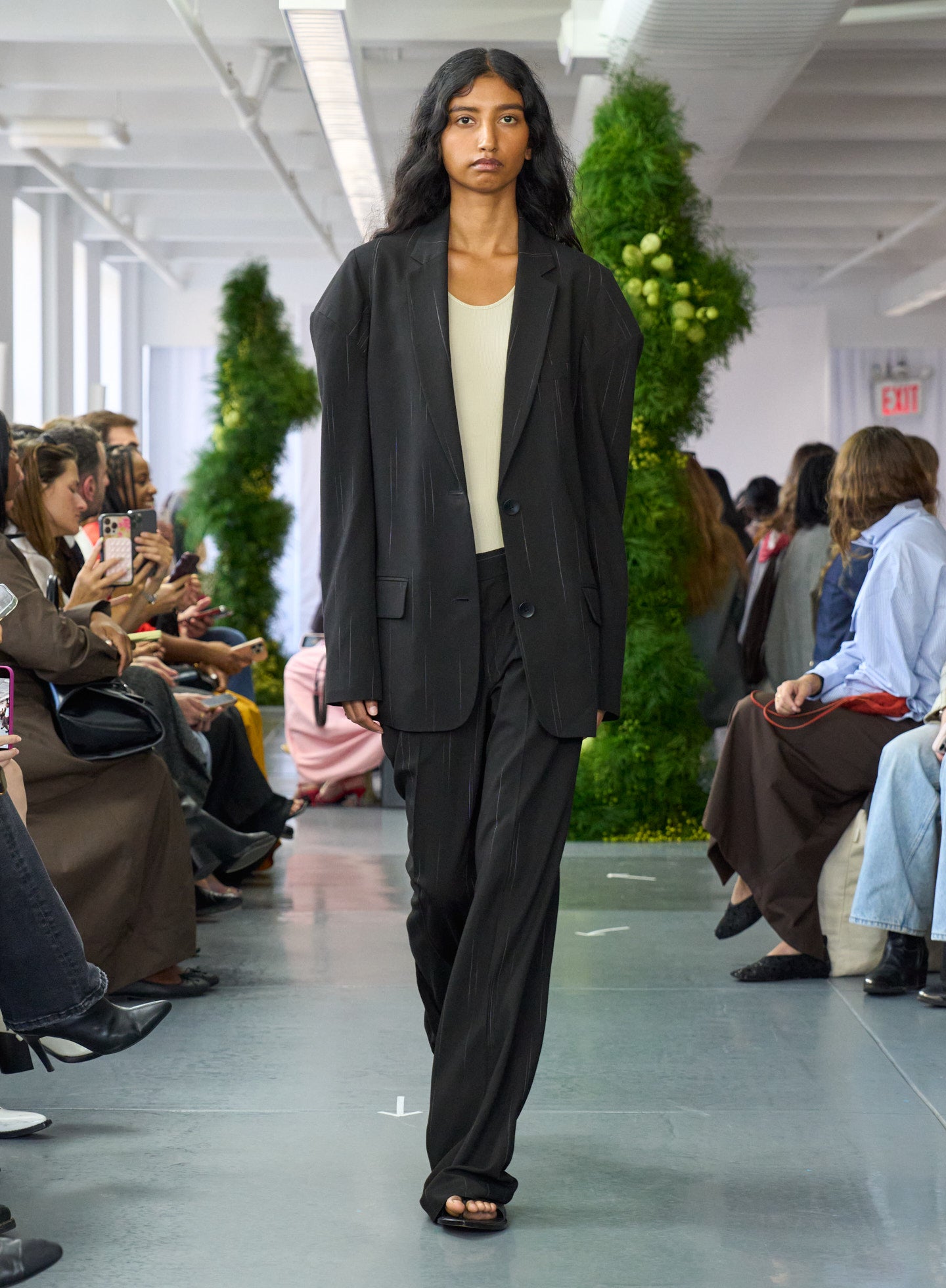Viscose Suiting Isaac Pant and Hinged Blazer - on runway