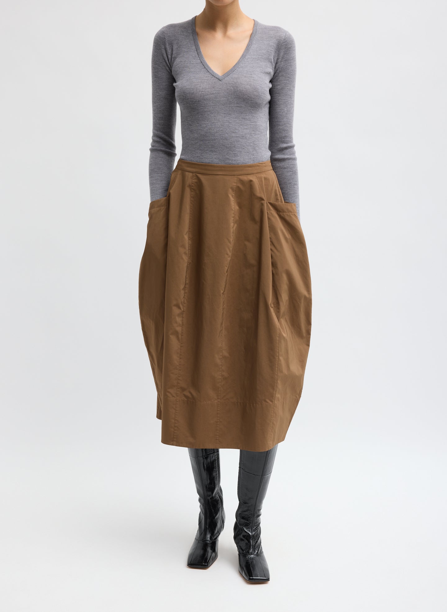 Nylon Lantern Skirt – Tibi Official