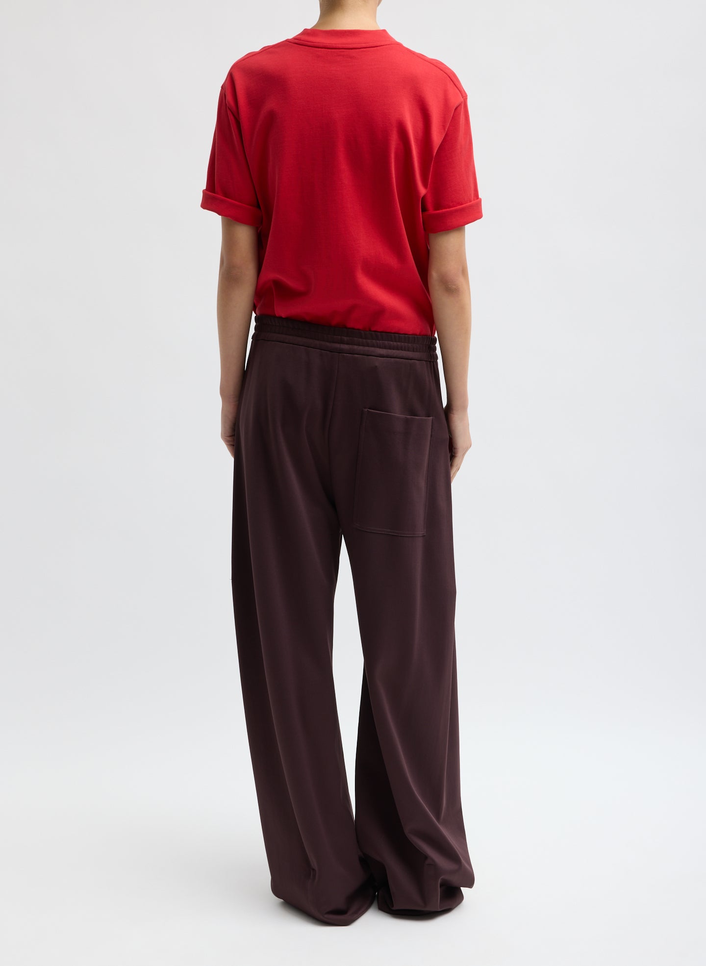 Brown Active Knit Winslow Pant - back view on model
