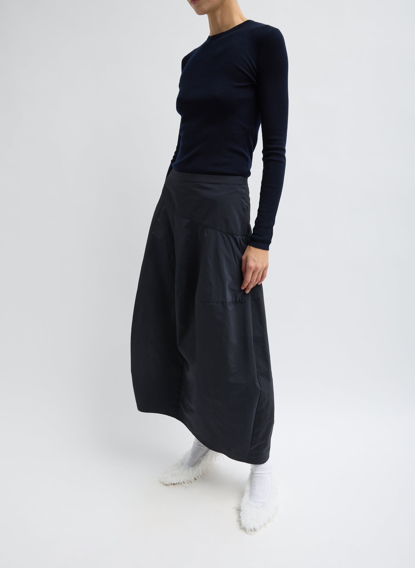 Nylon Asymmetrical Balloon Skirt – Tibi Official