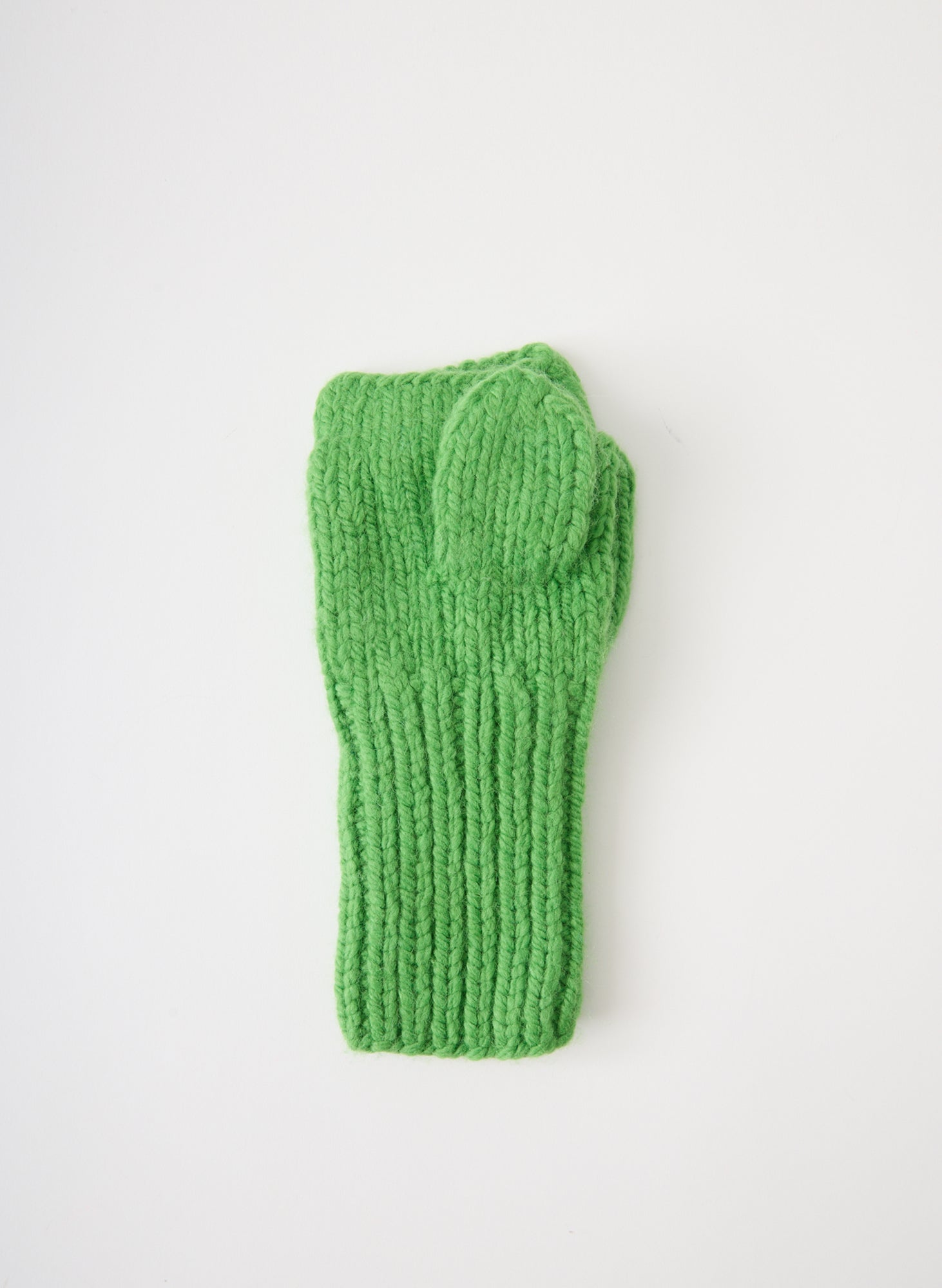 Green Cozy Mittens - single mitten