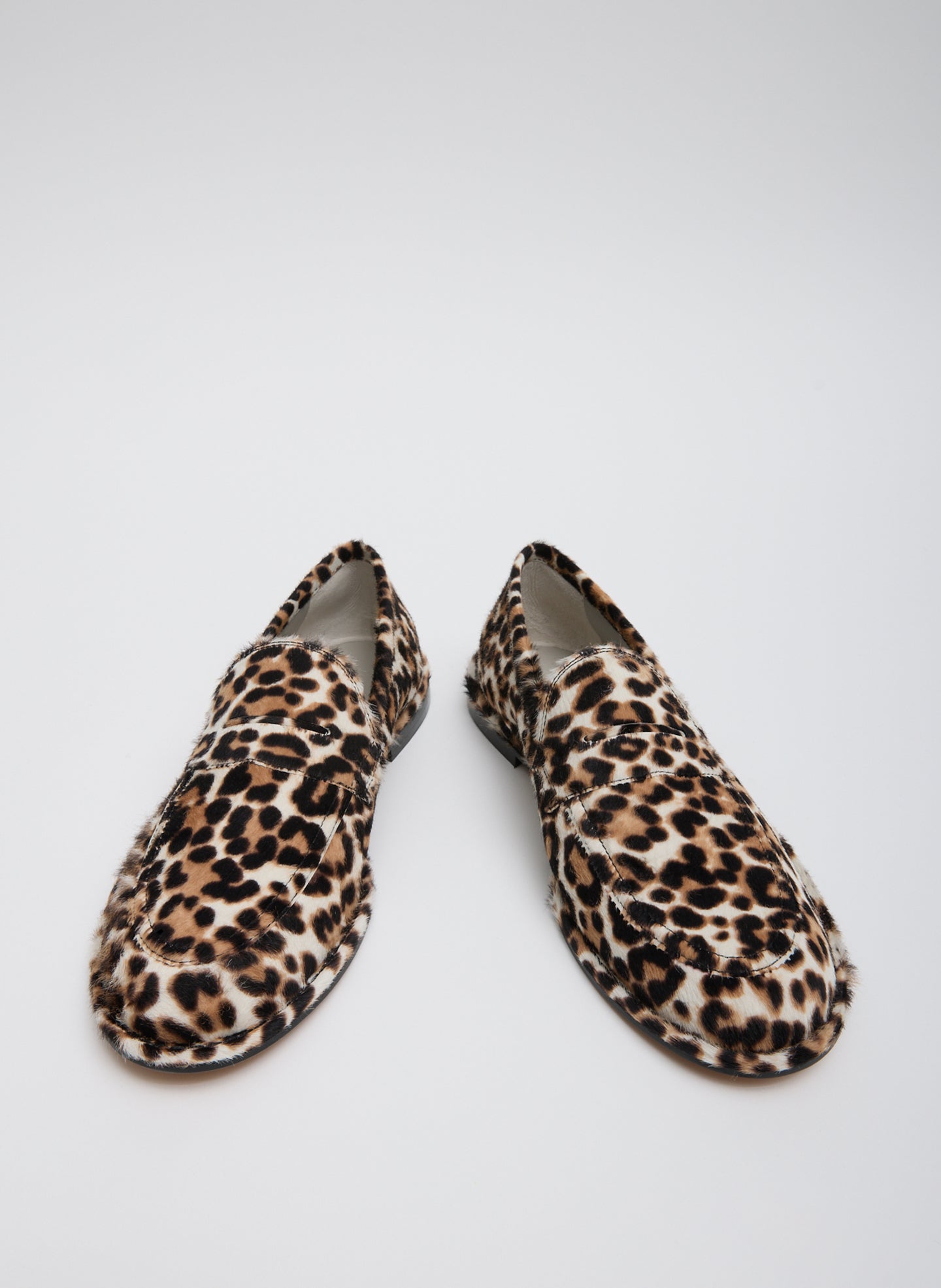 Leopard Print Herbert Loafer - calf hair, front view