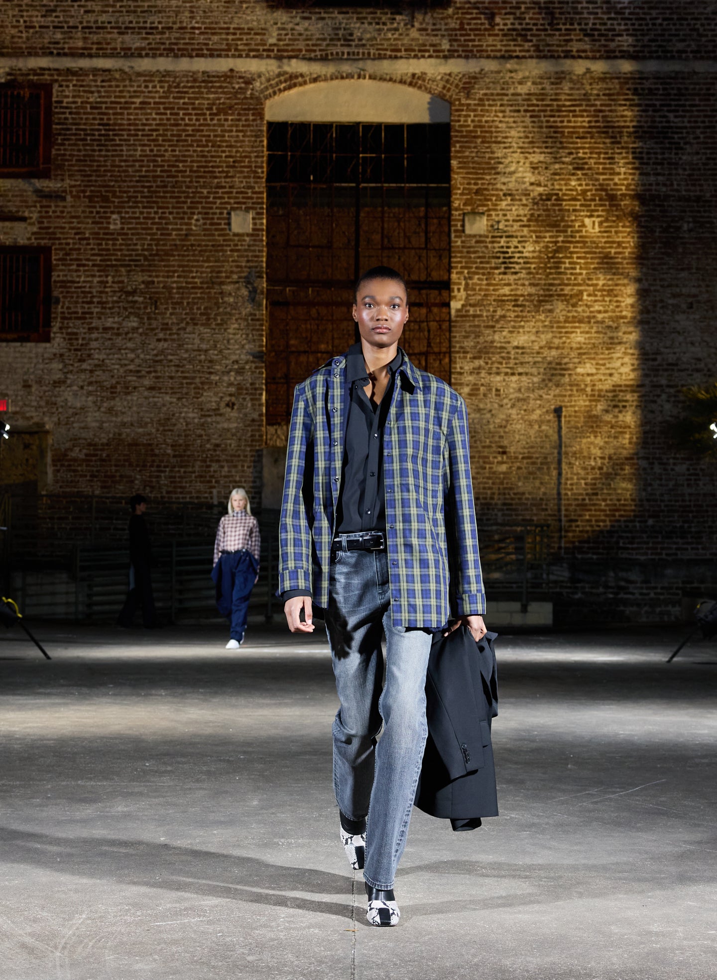 Techy Plaid Easy Shirt Jacket