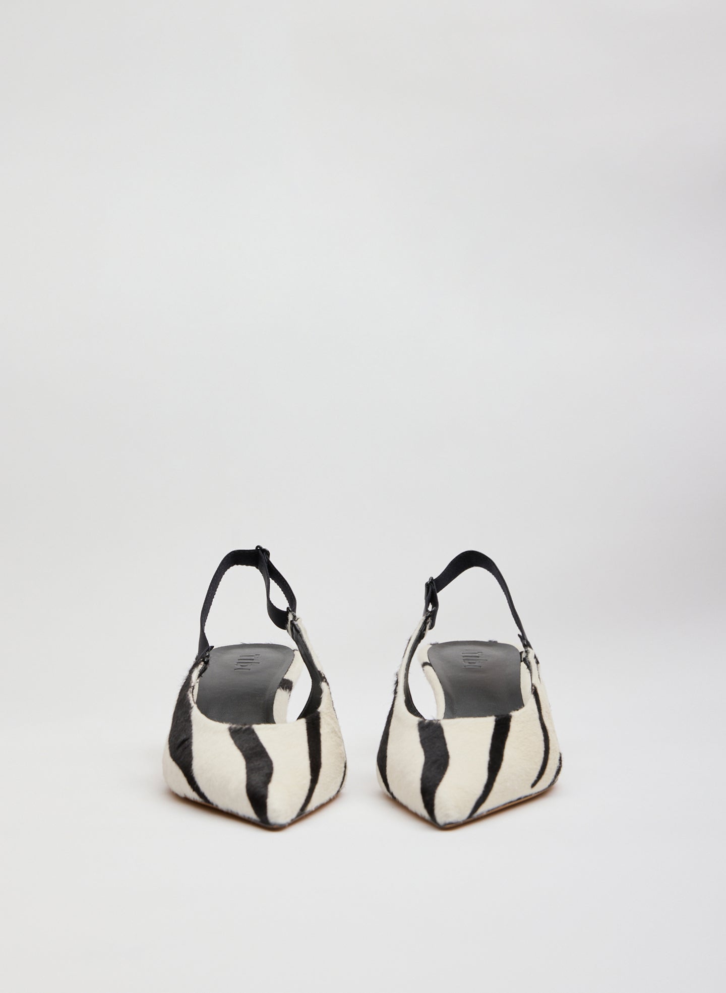 Black and White Zebra Print Calf Hair Gilbert Low Pump - front view