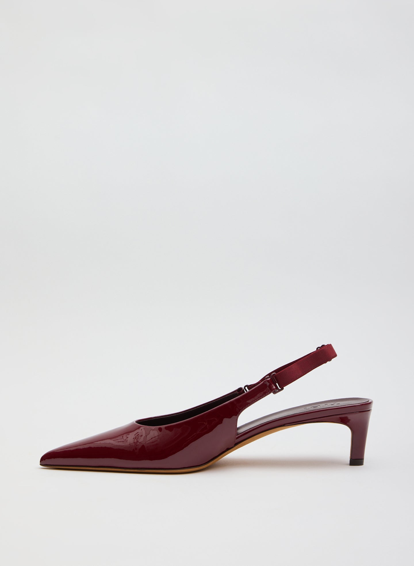 Burgundy Patent Leather Gilbert Low Pump - side view