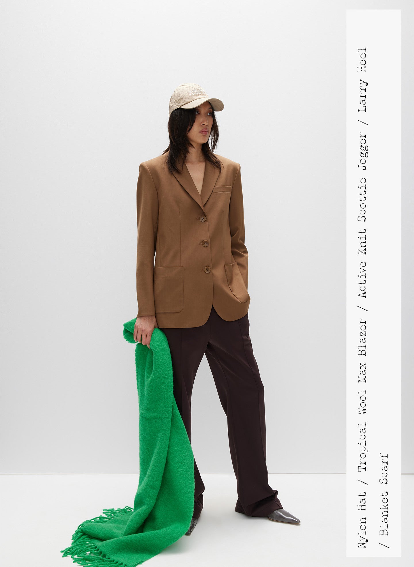 Brown Active Knit Scottie Jogger - editorial campaign, on model