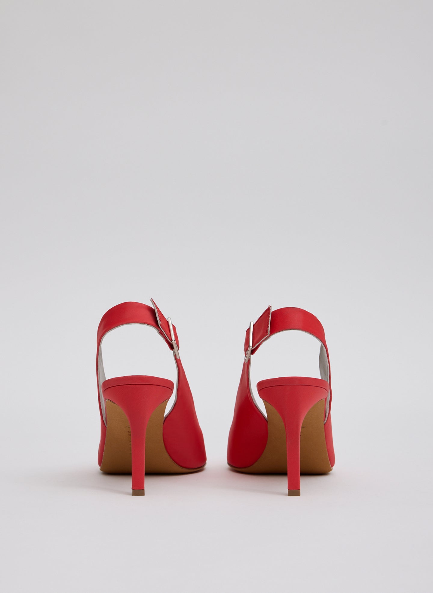 Red Silk Reyner Pump - back view