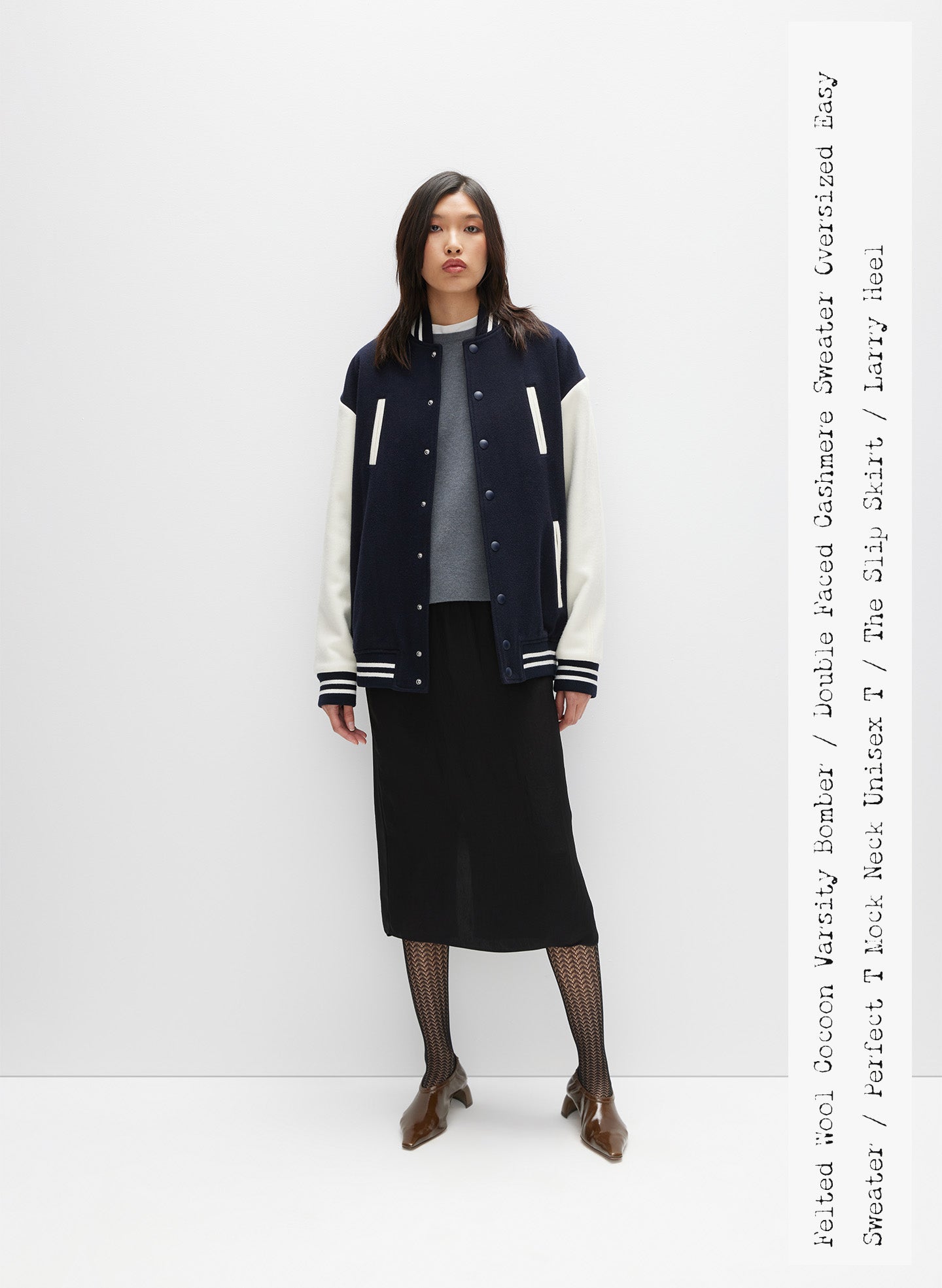 Black Slip Skirt - editorial campaign on model