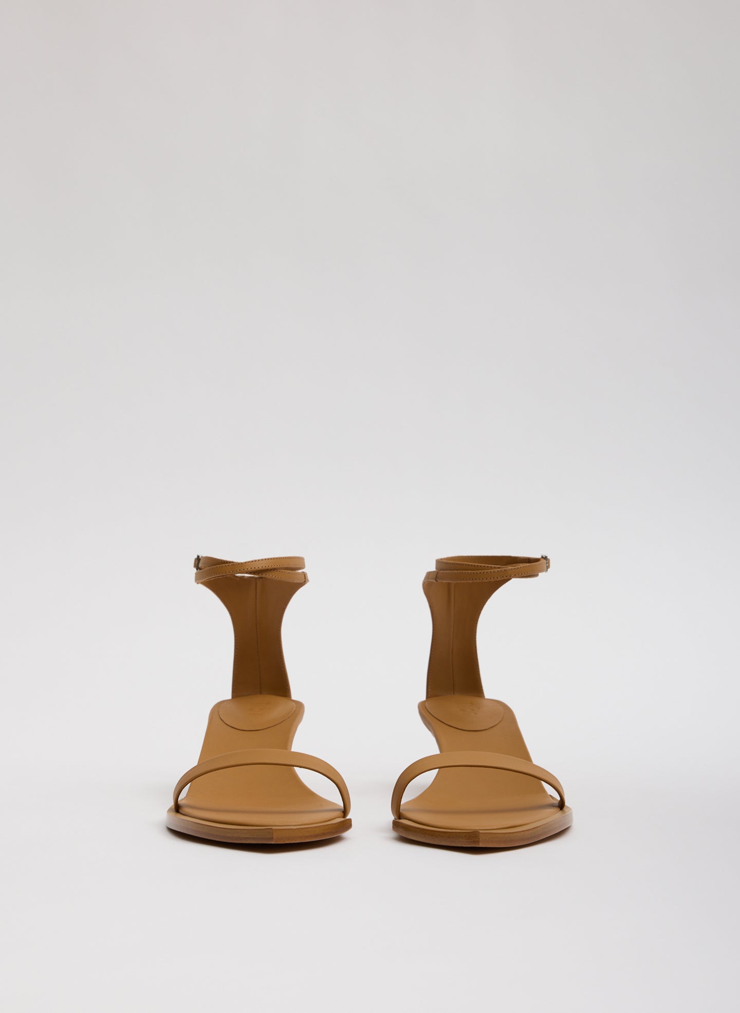 Tan Leather Ulrich Heeled Sandal - front view