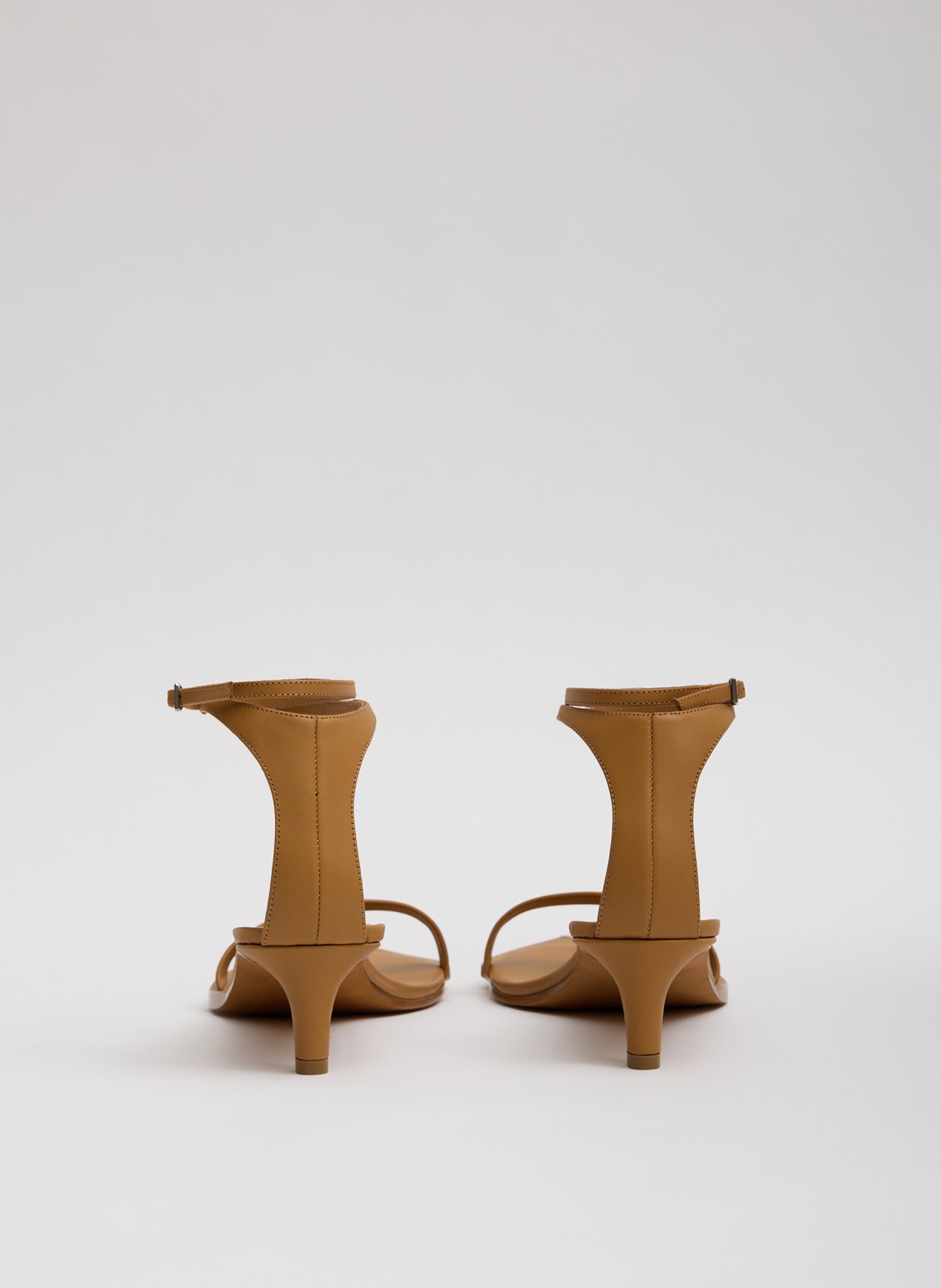Tan Leather Ulrich Heeled Sandal - back view