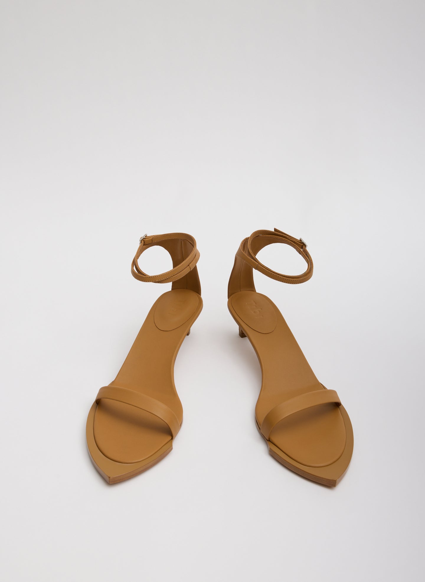 Tan Leather Ulrich Heeled Sandal - front view