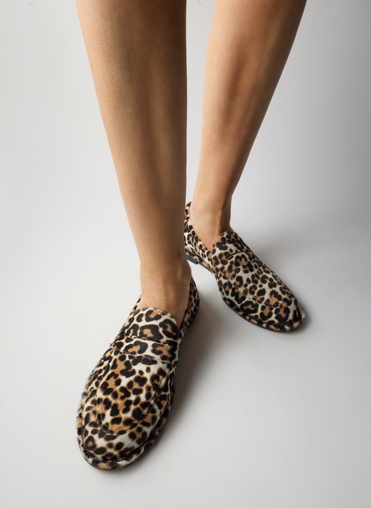 Leopard Print Herbert Loafer - calf hair, on model