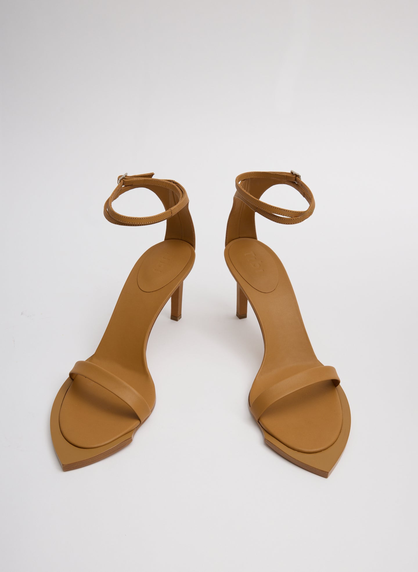 Tan Leather Erno Heeled Sandal - front view