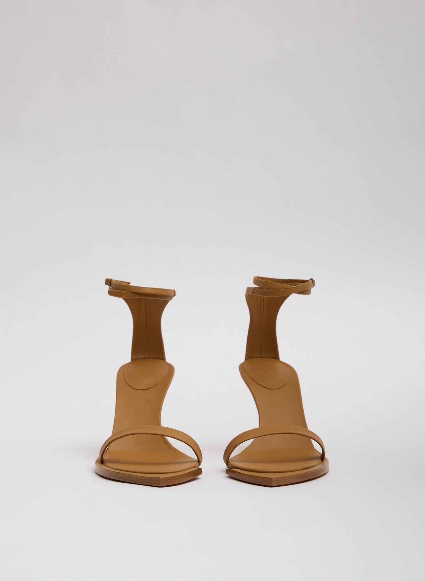 Tan Leather Erno Heeled Sandal - front view