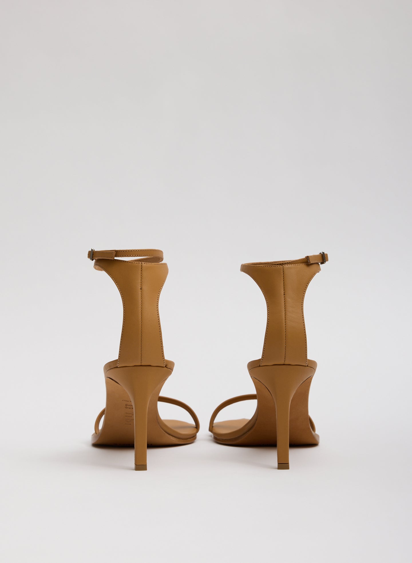 Tan Leather Erno Heeled Sandal - back view