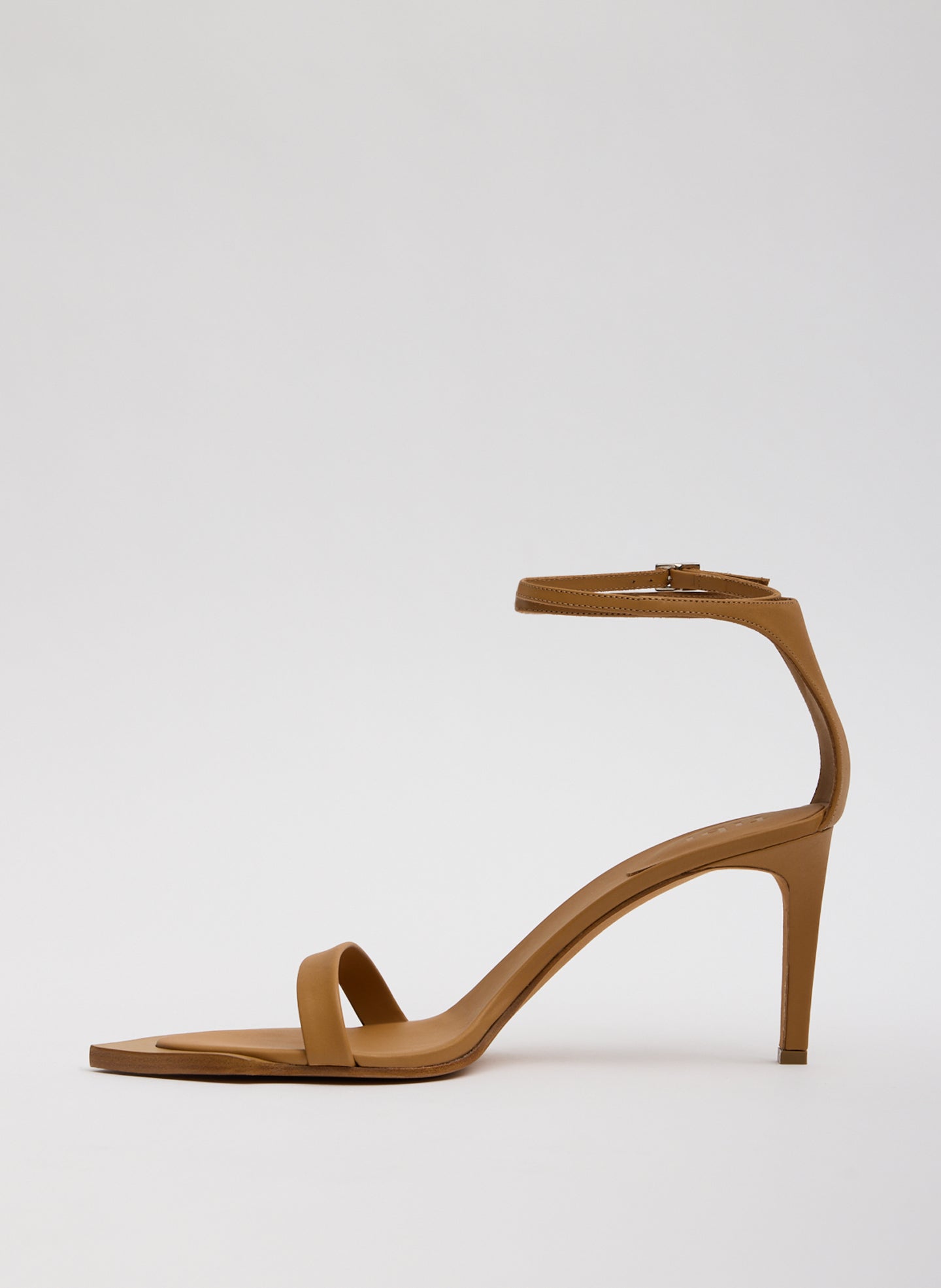 Tan Leather Erno Heeled Sandal - side view
