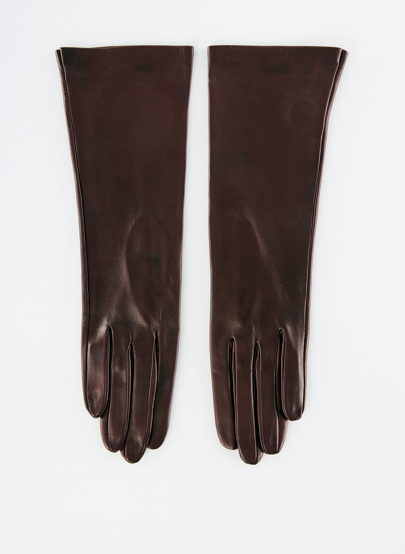 Leather Glove - Short Bordeaux-2