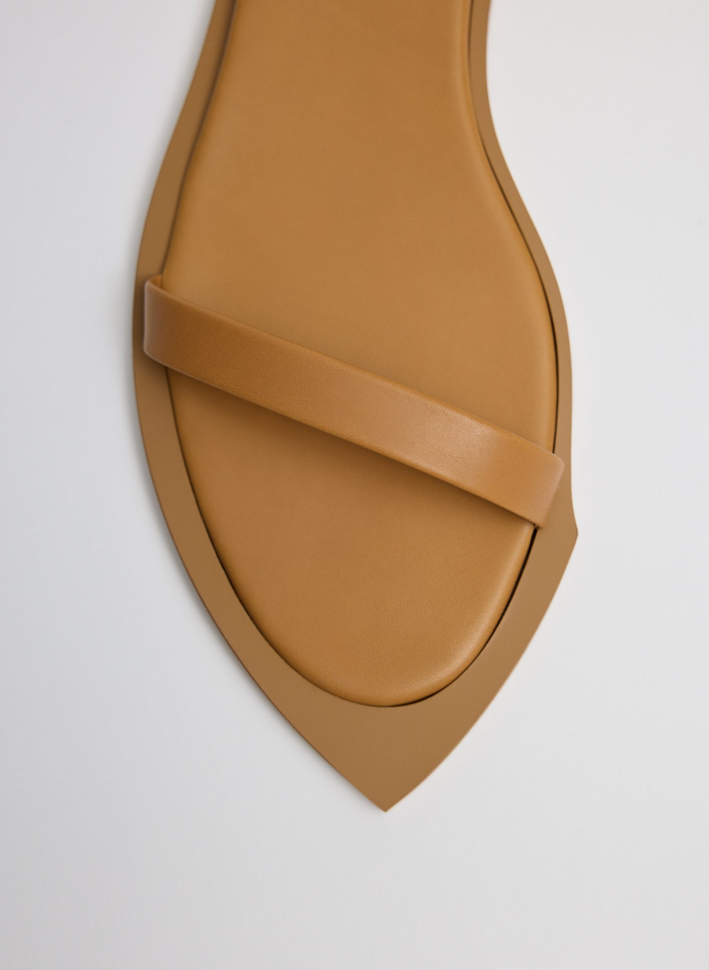 Tan Aldwyn Leather Sandal - closeup of leather strap