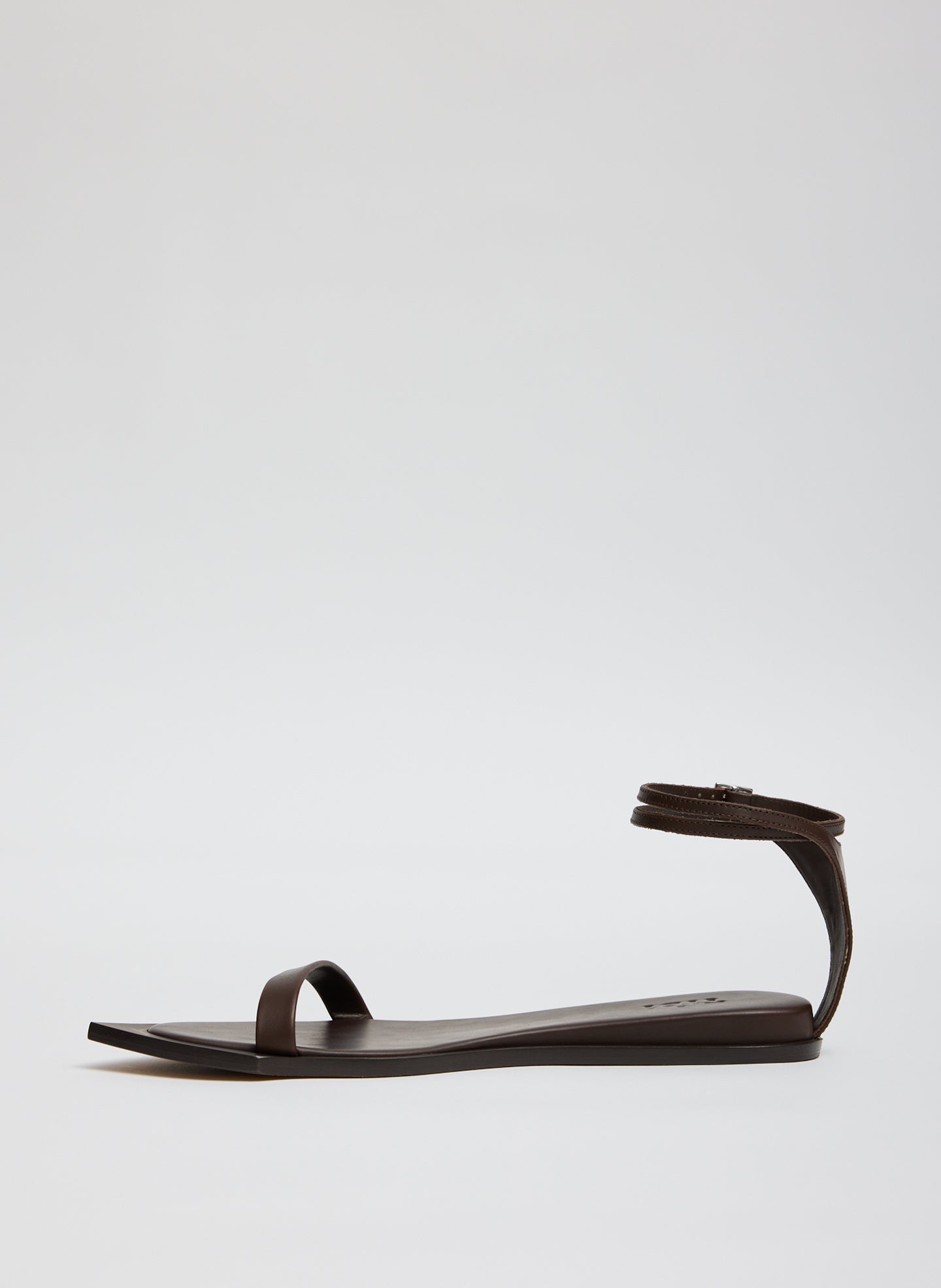 Dark Brown Aldwyn Leather Sandal - side view