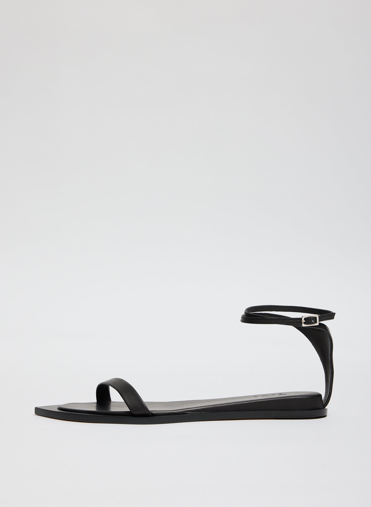 Black Aldwyn Leather Sandal - side view