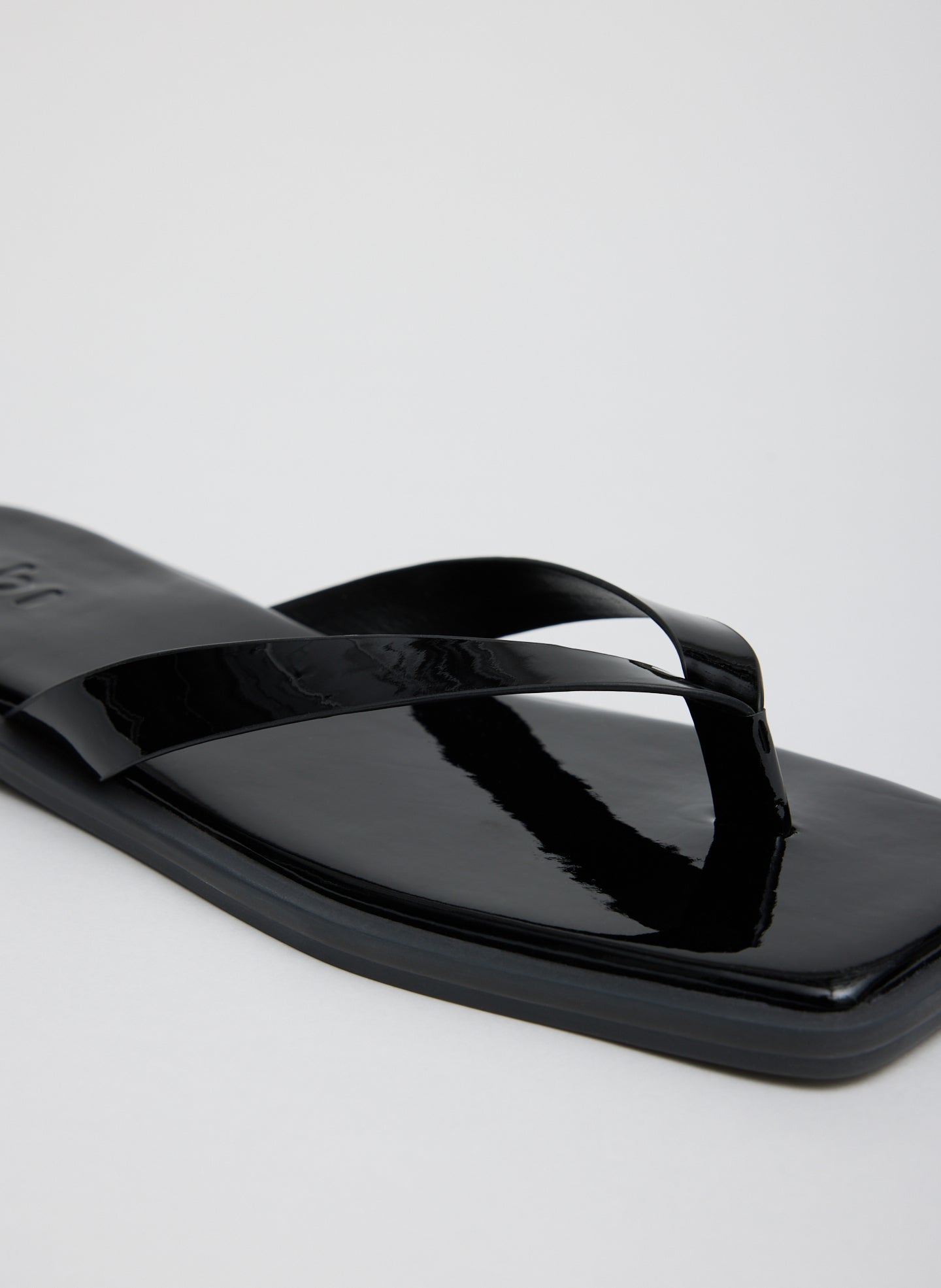 Black Arnie Sandal - closeup of straps