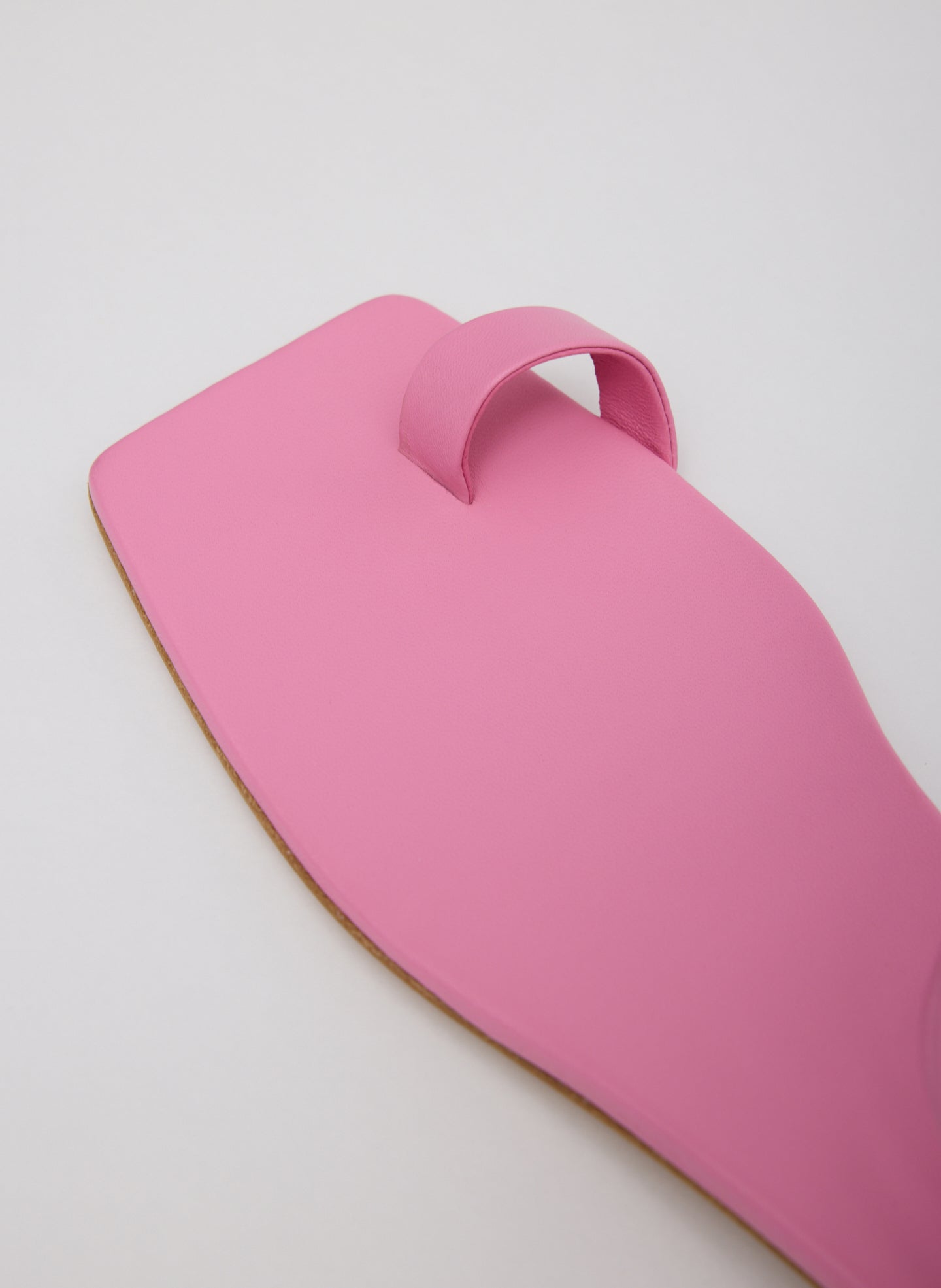 Pink Ali Lace-Up Short Sandal - closeup of toe loop