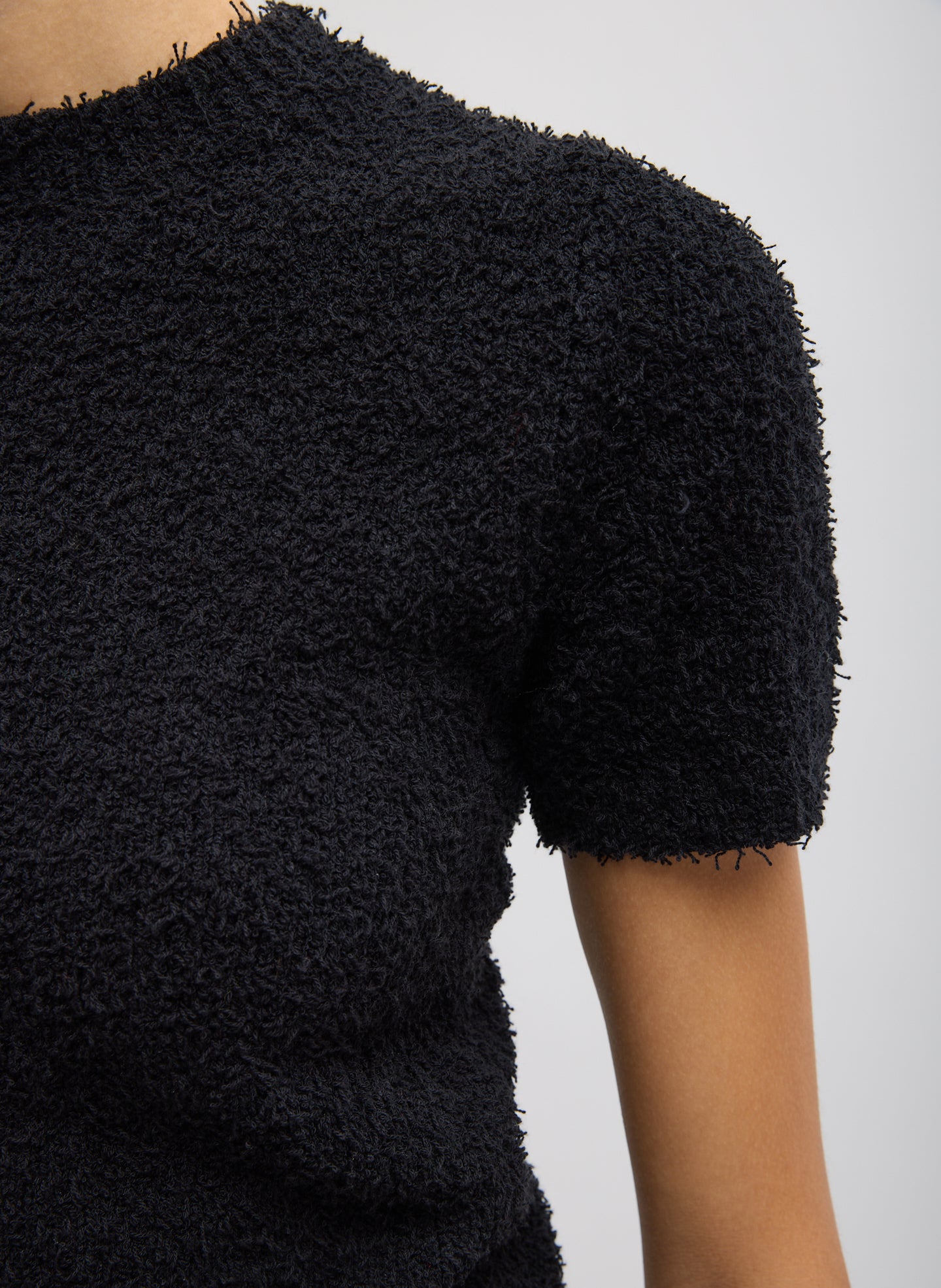 Black Serviette Baby T-Shirt - closeup of fabric