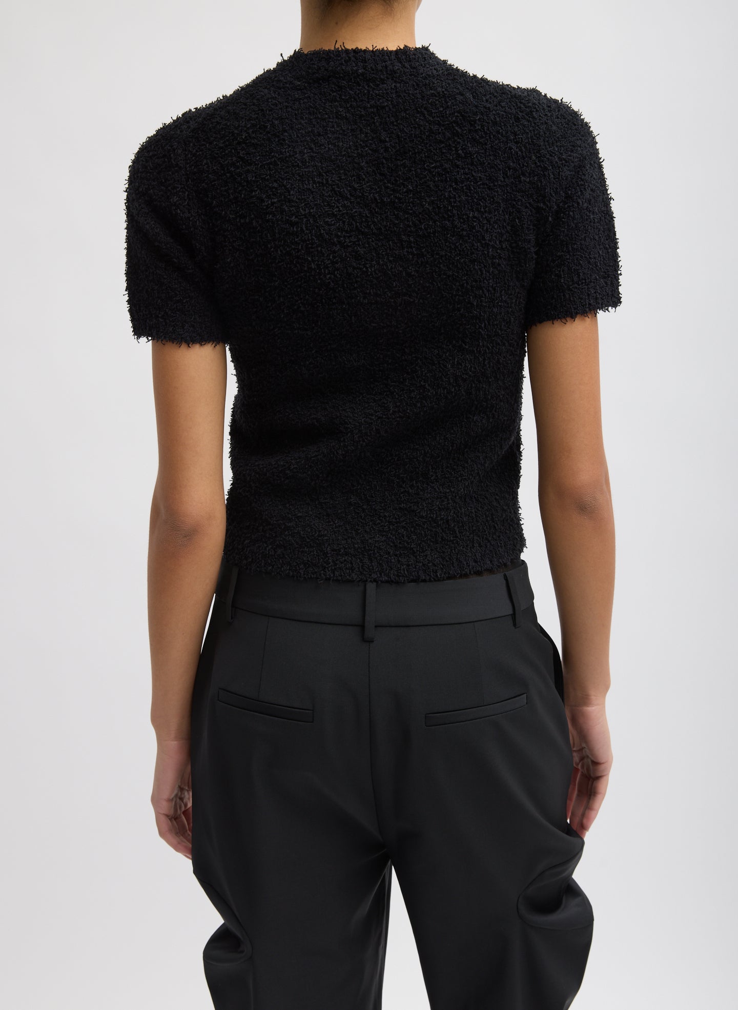 Black Serviette Baby T-Shirt - back view on model