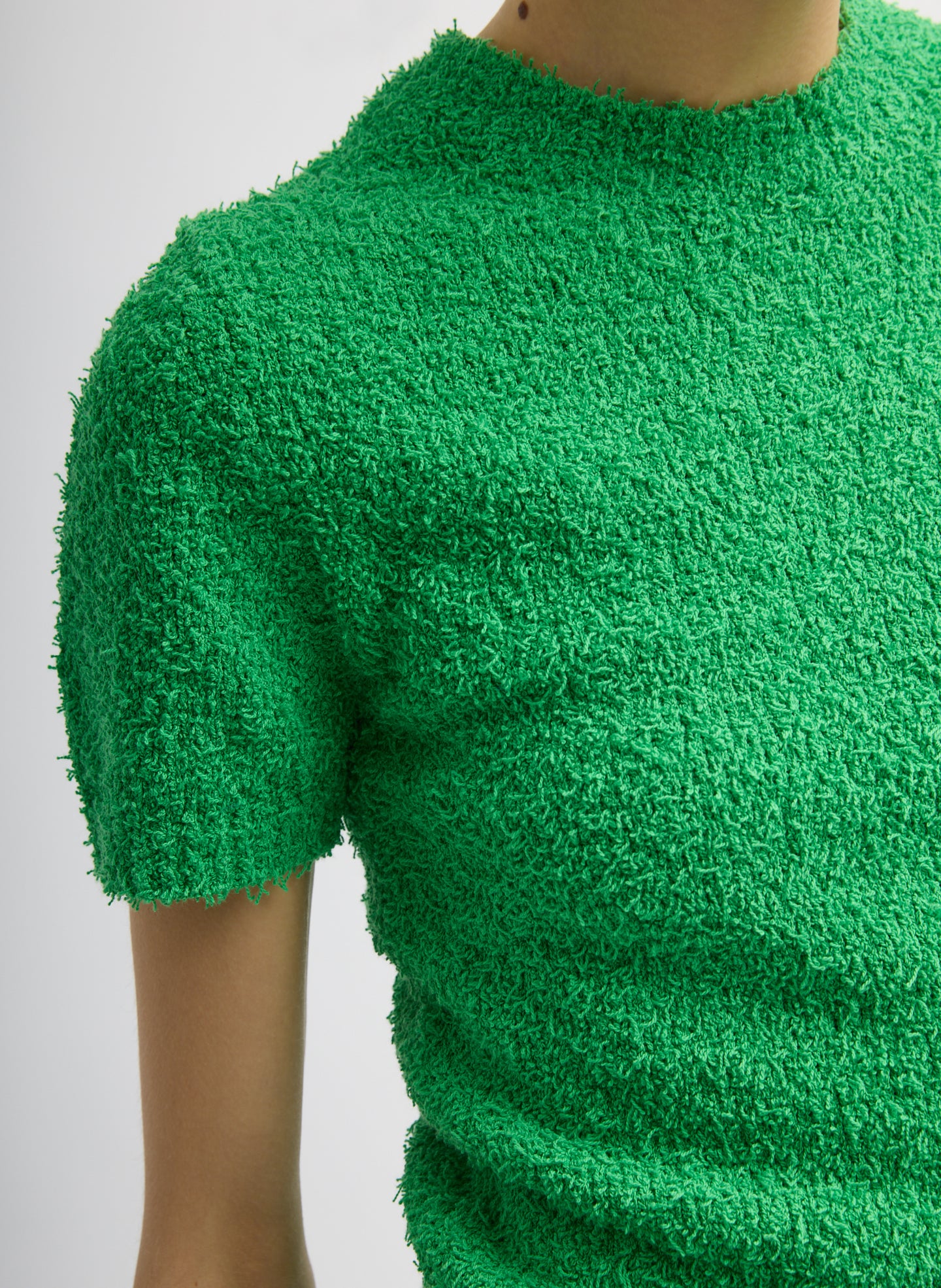 Green Serviette Baby T-Shirt - closeup of fabric