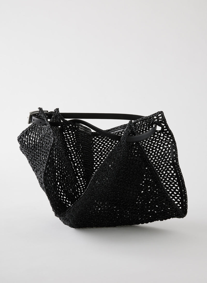 Aire Libre Mesh Crochet Bag Black-3