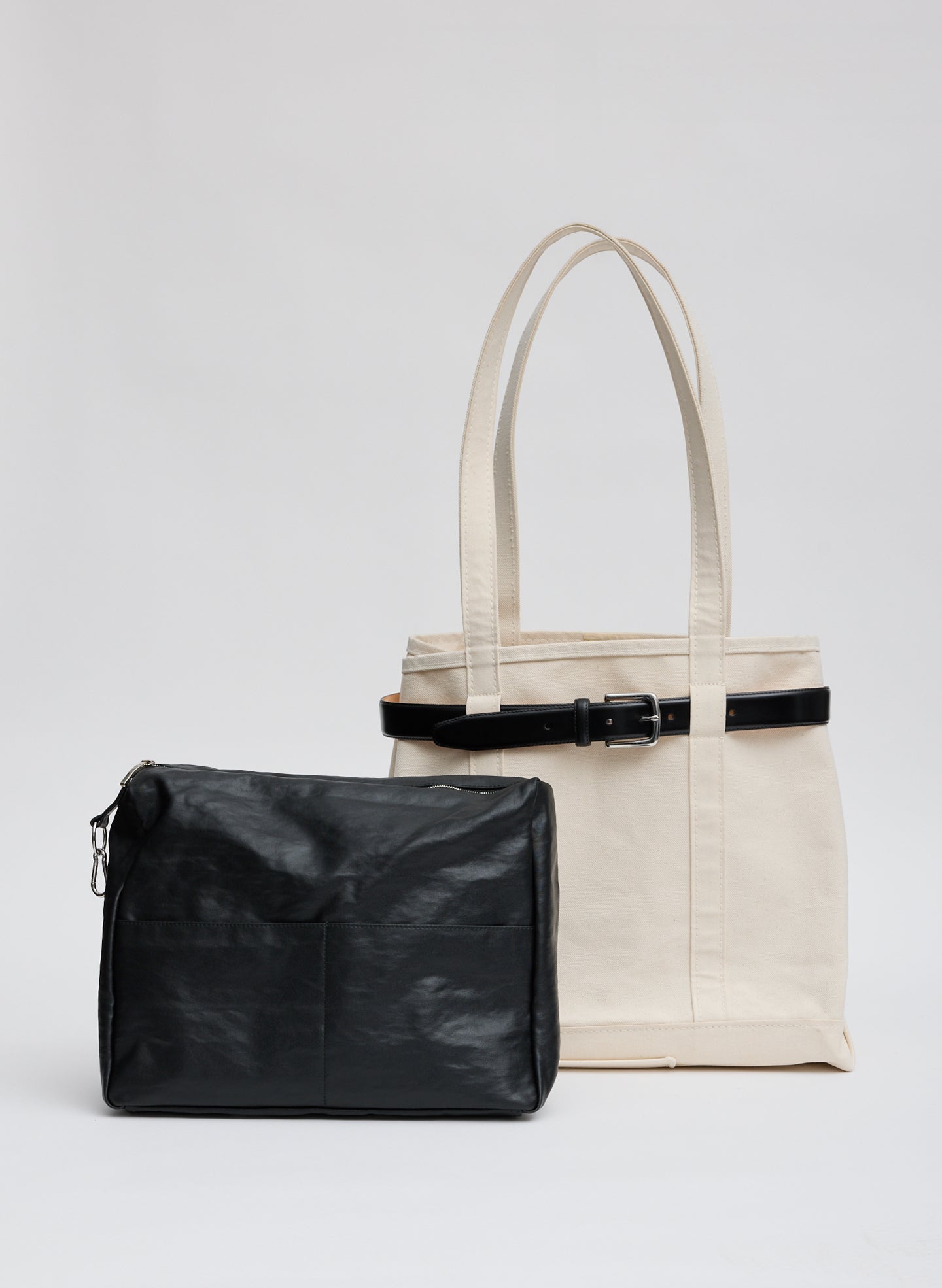 Black Nylon Canvas Pouch - pouch with Reimagined LL Bean Boat and Tote