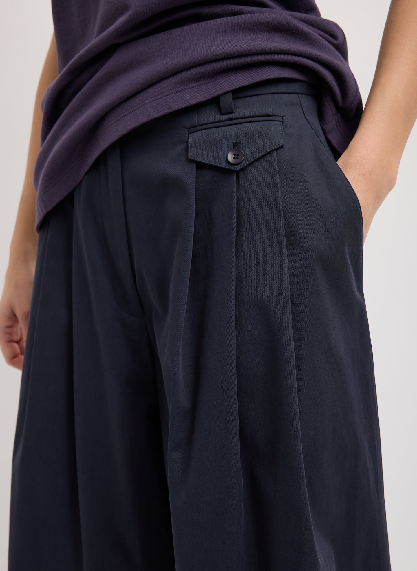 Bio Twill Triple Pleat Pant