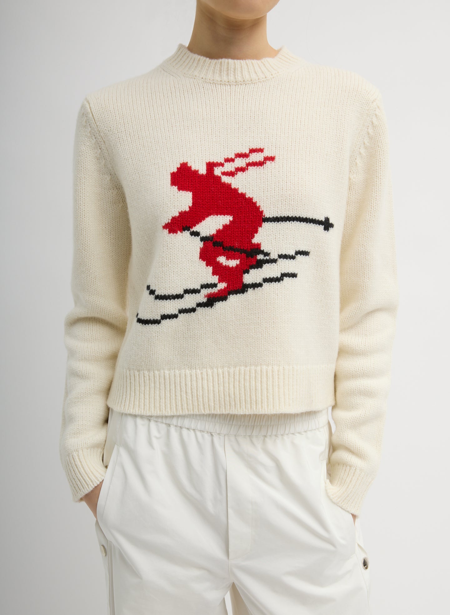 新品タグ付き★heve Tinker Knit white Soft Wool Ski Shrunken Sweater – Tibi Official