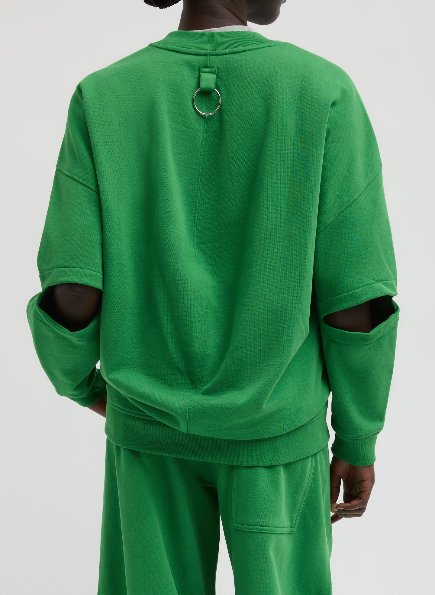 Green Cocoon Crewneck Sweatshirt - back view on model