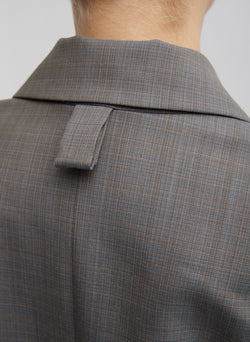 Grant Suiting Double Breasted Blazer Grey Multi-4