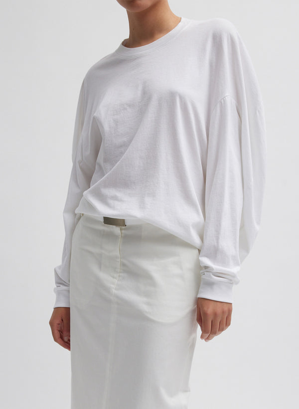 T-Shirt Circular Top - White-1