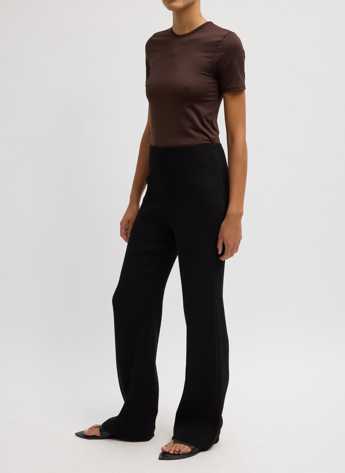 Viscose Plisse Corbit Pant - side view on model