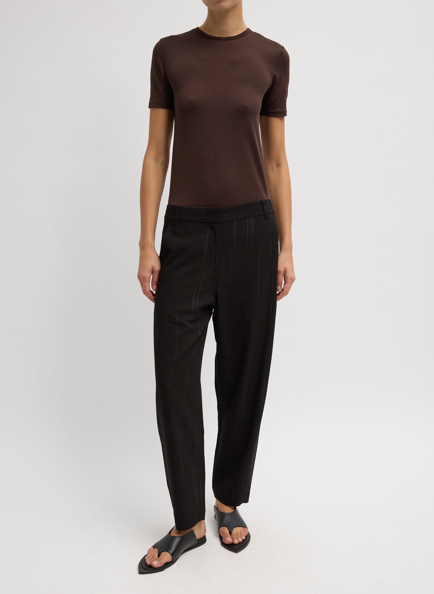 Viscose Suiting Reese Curved Ankle Pant