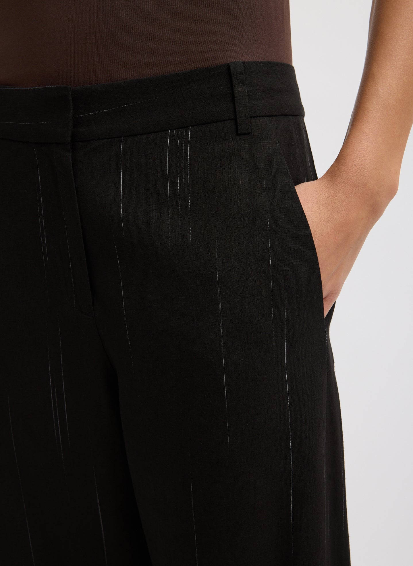 Viscose Suiting Reese Curved Ankle Pant