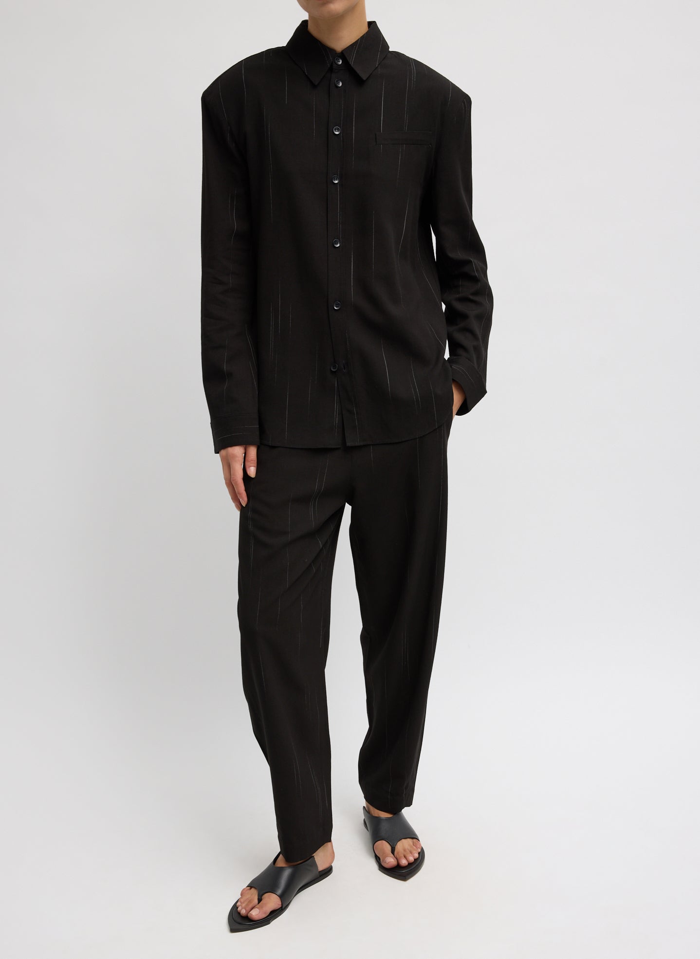 Viscose Suiting Reese Curved Ankle Pant