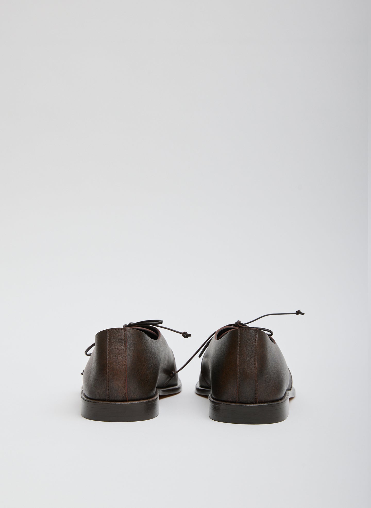 Brown Brody Square Toe Loafer - leather, back view