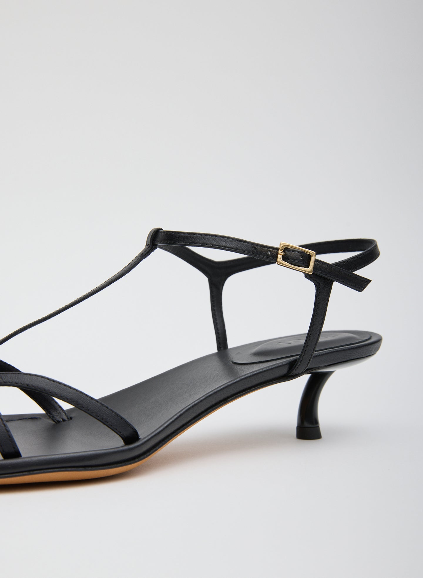 Dark Navy Christopher Heel - closeup of closure at strap