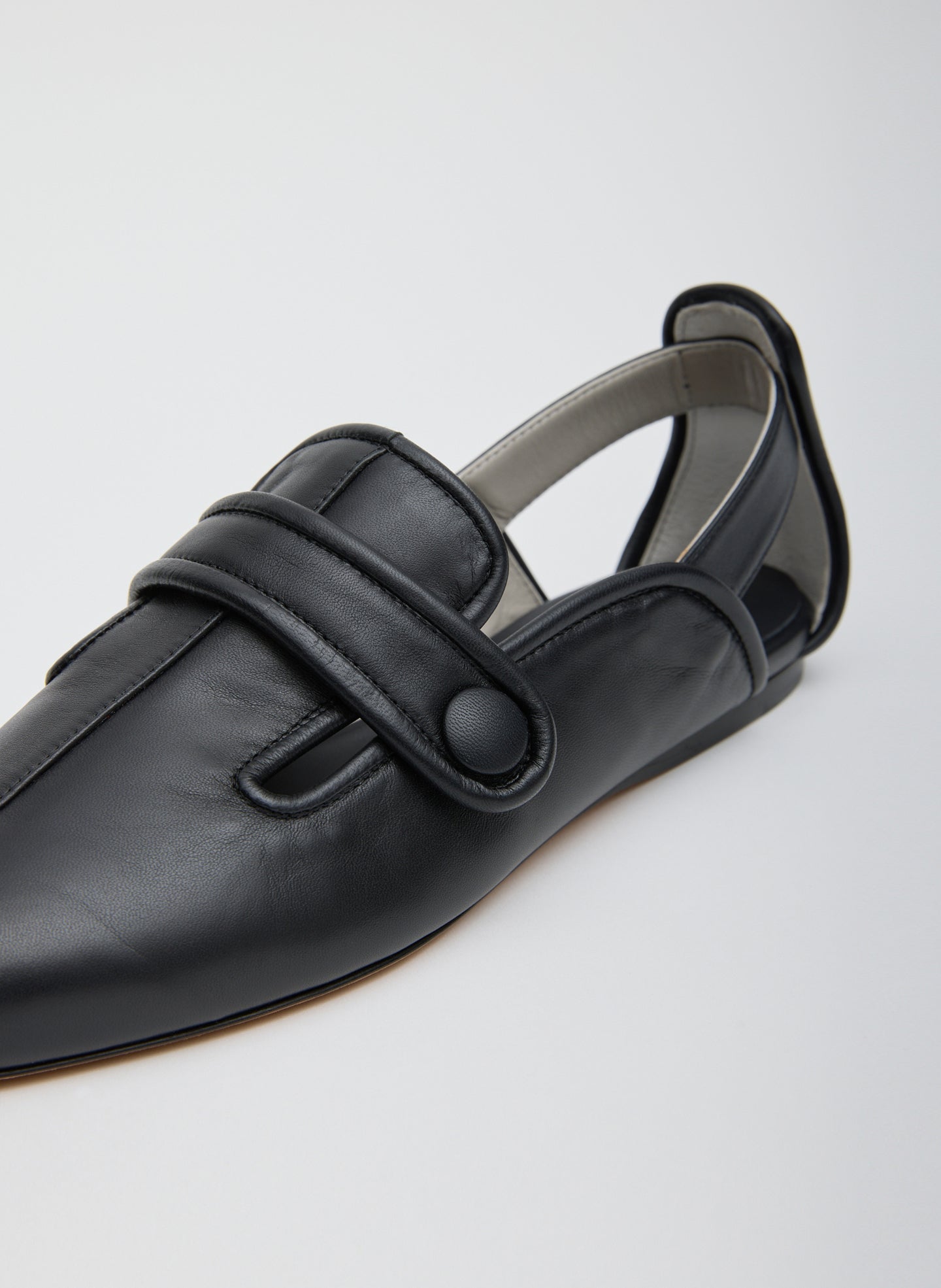 Dark Navy Cozy Rudolph Flat - closeup shot