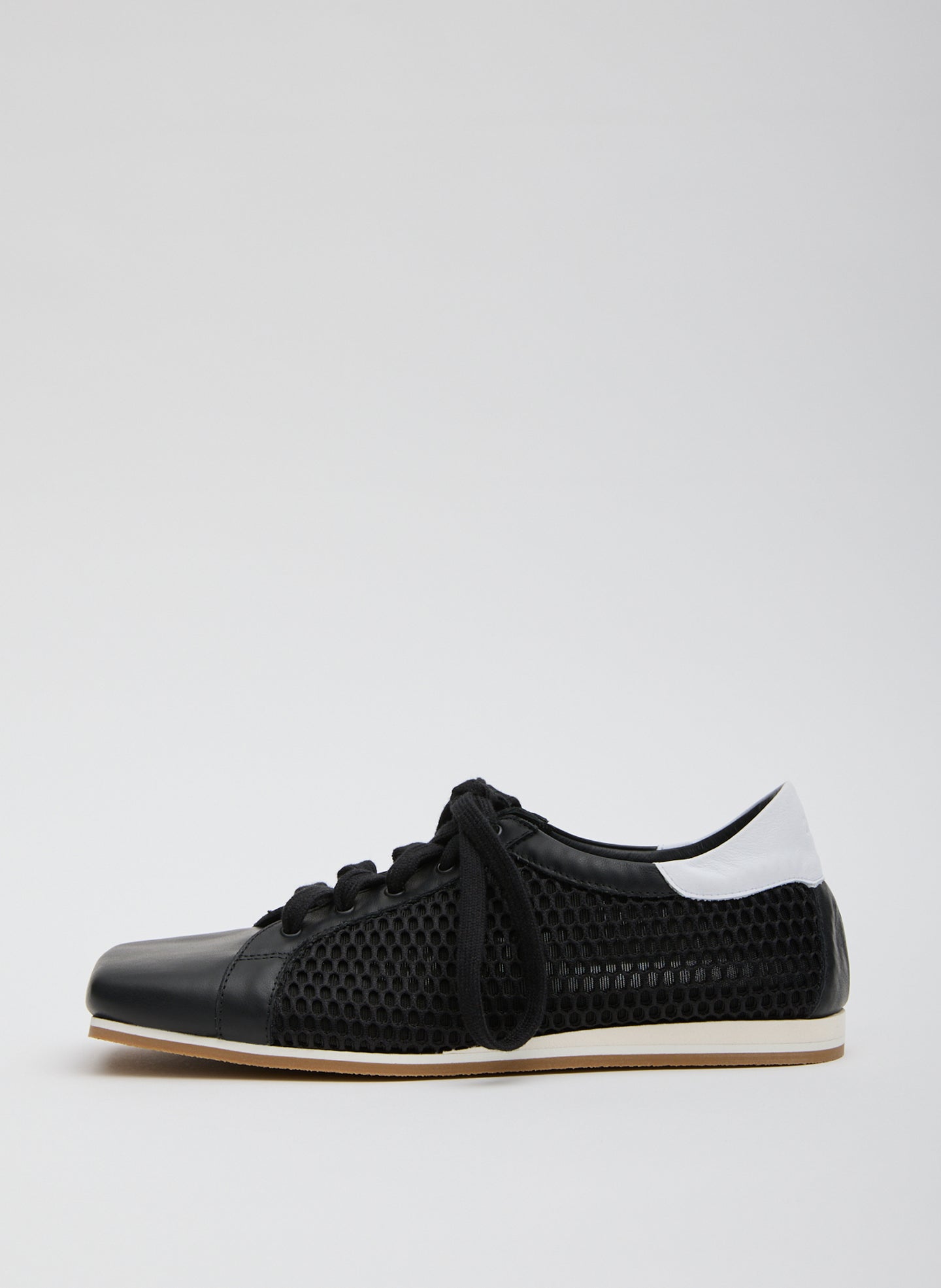 Black Seth Mesh Sneaker - leather sneakers, side view