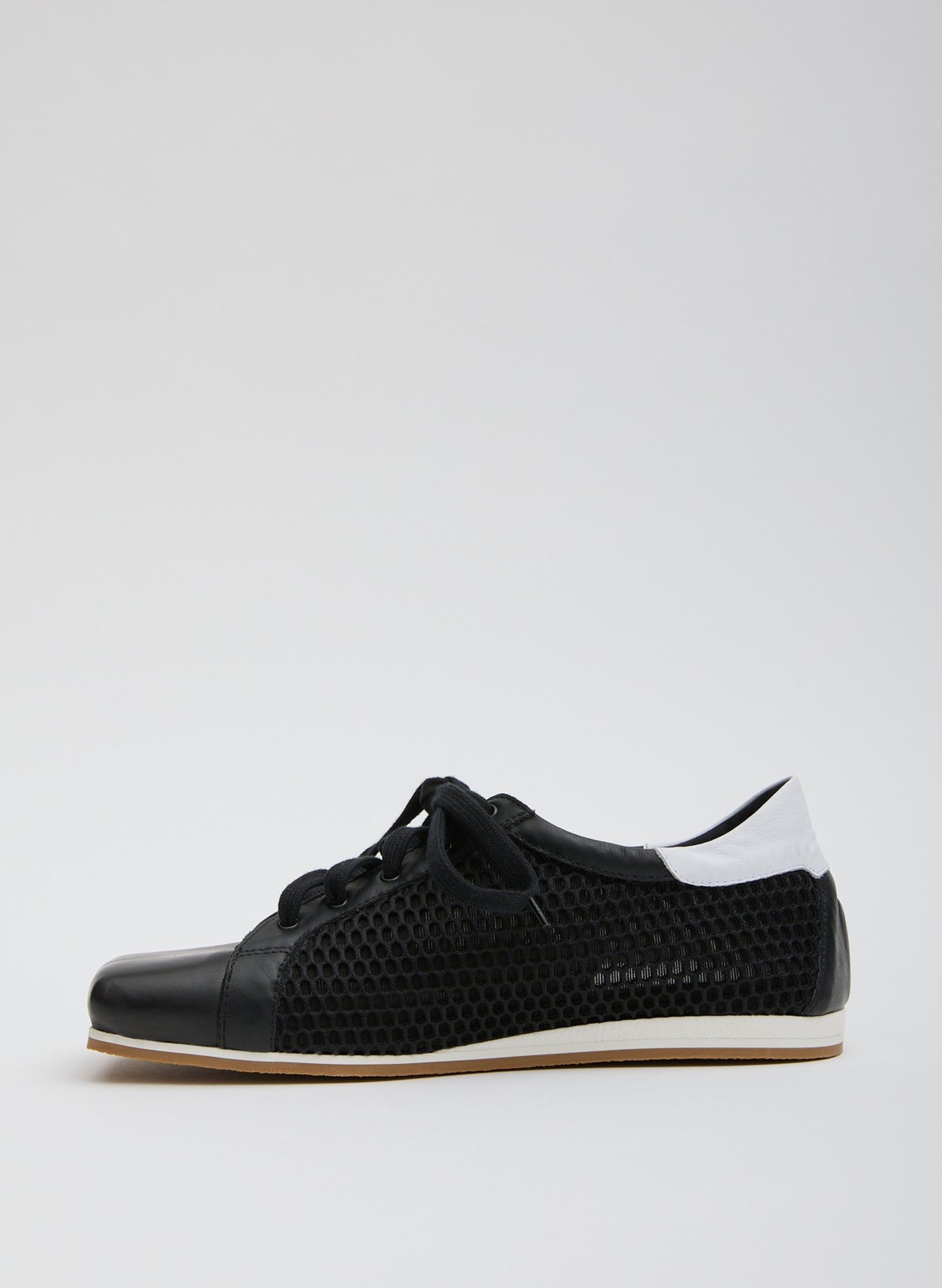 Black Seth Mesh Sneaker - leather sneakers, side view