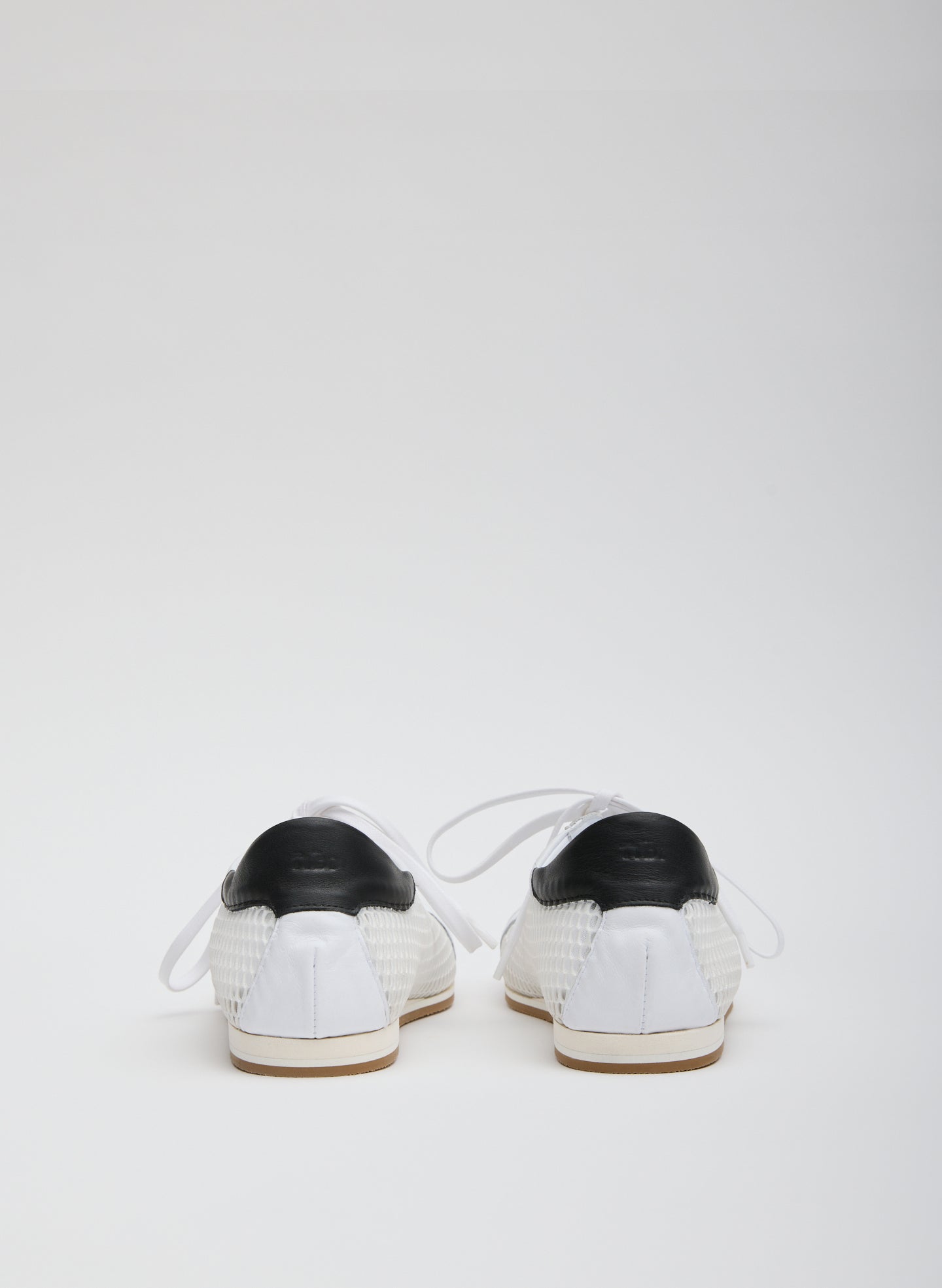 White Seth Mesh Sneaker - leather sneakers, back view