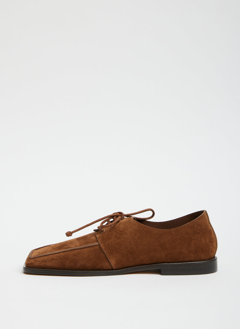 Suede Brody Square Toe Loafer Hazelnut Brown-1